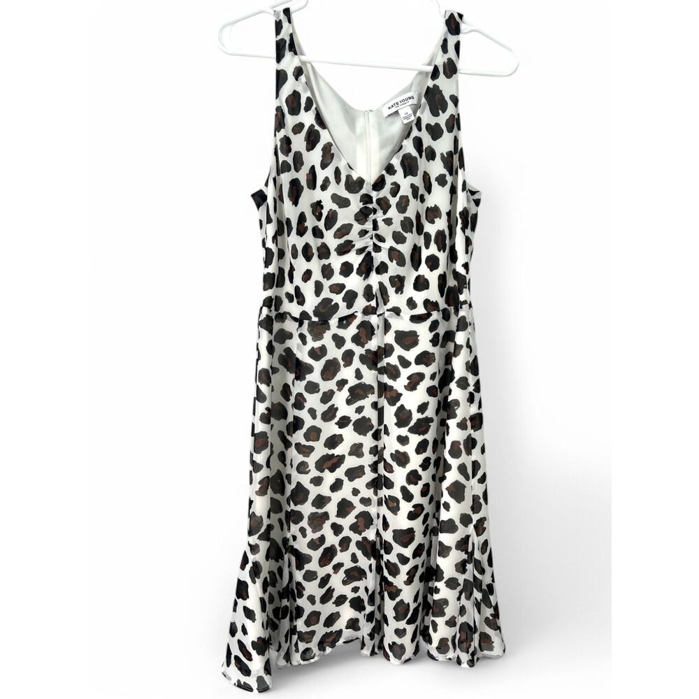 Kate Young For Target | 12 | Dress Leopard Anima; Print Short Pullover V-neck